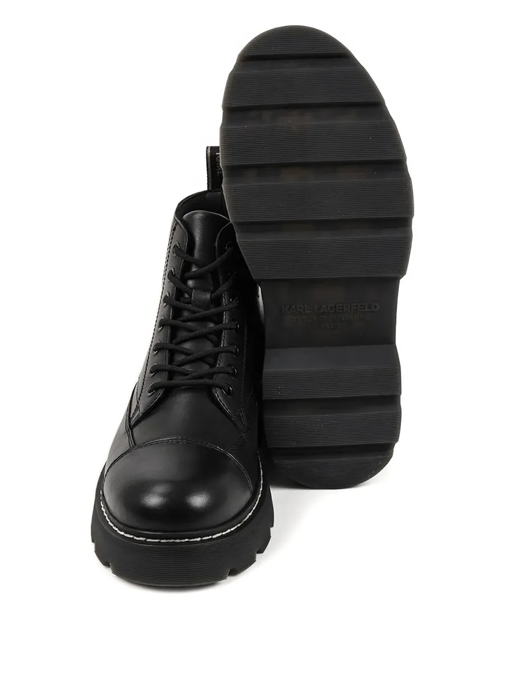 Karl Lagerfeld logo-debossed boots Zwart