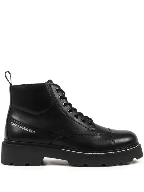 Karl Lagerfeld logo-debossed boots