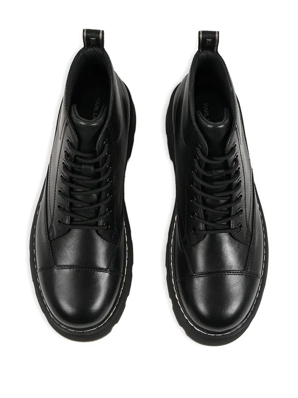 Karl Lagerfeld logo-debossed boots Zwart