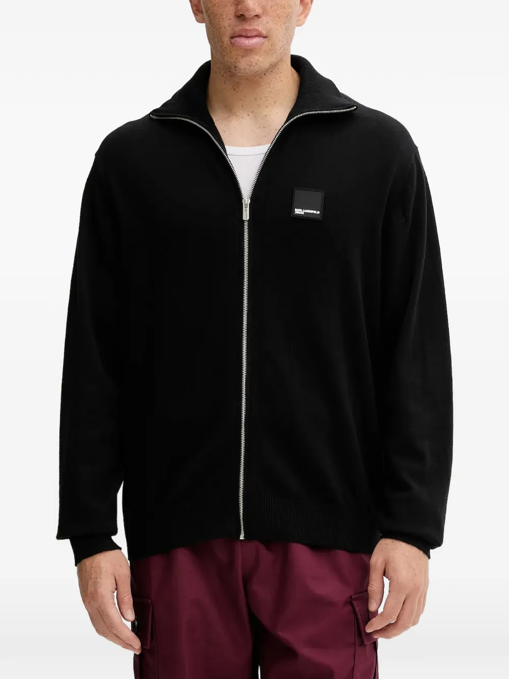 Karl Lagerfeld Jeans Cardigan con zip - Nero