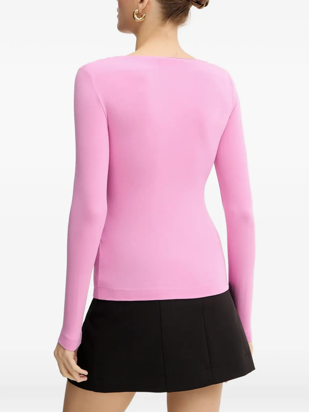 Karl Lagerfeld Top met geborduurd logo Roze