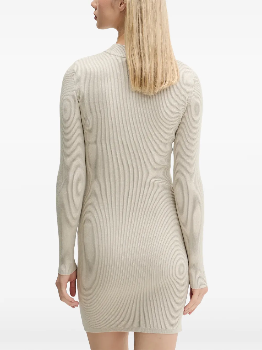 Karl Lagerfeld Jeans Mini-jurk met lange mouwen en uitgesneden details Beige