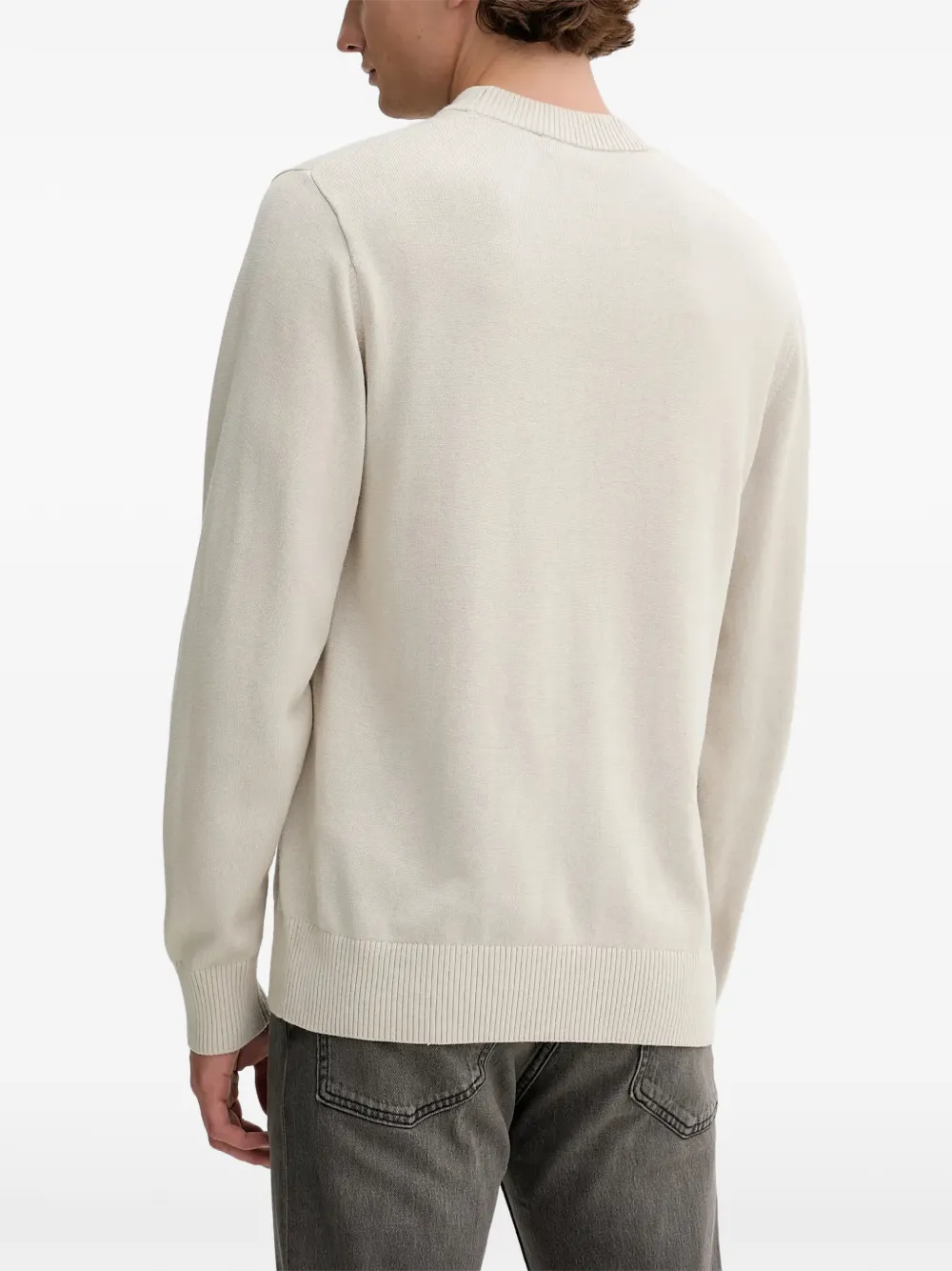 Karl Lagerfeld Jeans Trui met ronde hals en logodetail Beige