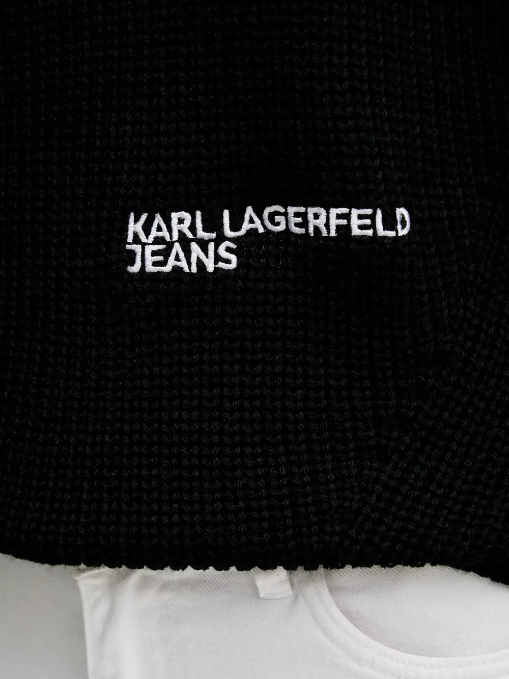 Karl Lagerfeld Jeans Coltrui met logo Zwart