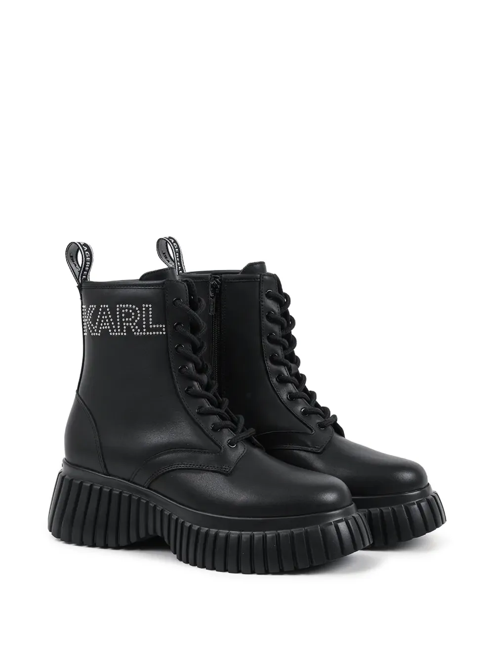 Karl Lagerfeld Stiefel mit Zierkette | Stiefel im Military-Look | Image 2