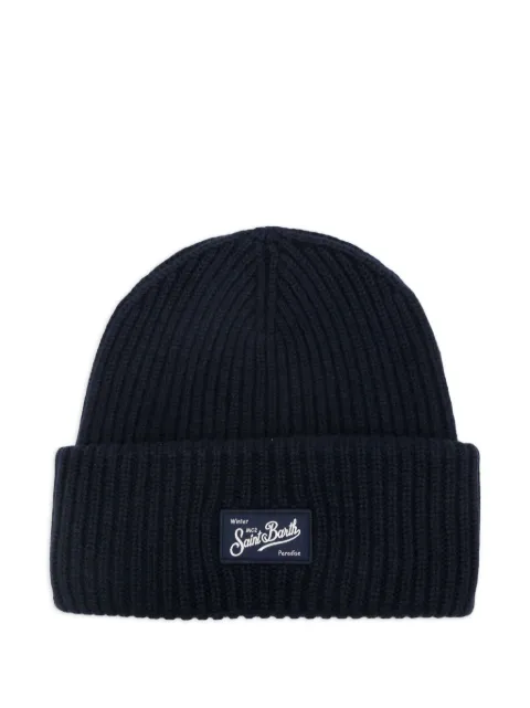 MC2 Saint Barth logo-appliqué ribbed-knit beanie