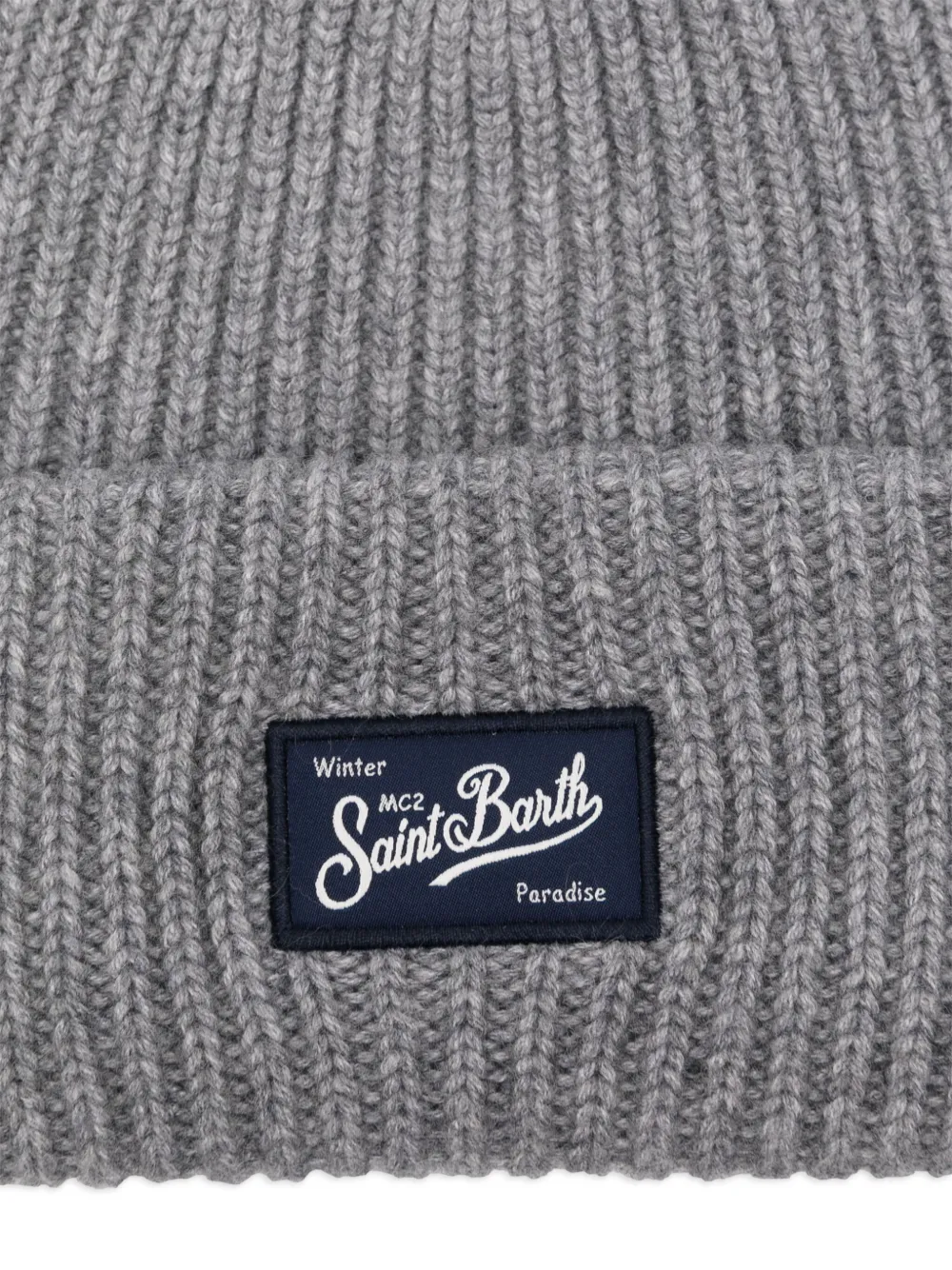Mc2 Saint Barth "berry" Knitted Hat Accessories In Gray