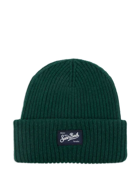 MC2 Saint Barth logo-appliqué ribbed beanie