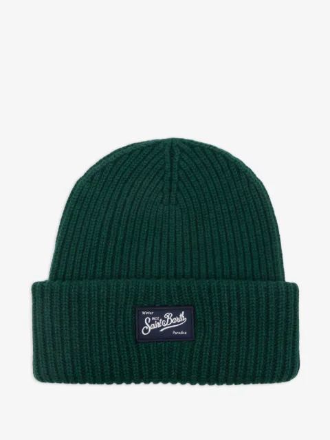 MC2 Saint Barth logo-appliqué ribbed beanie