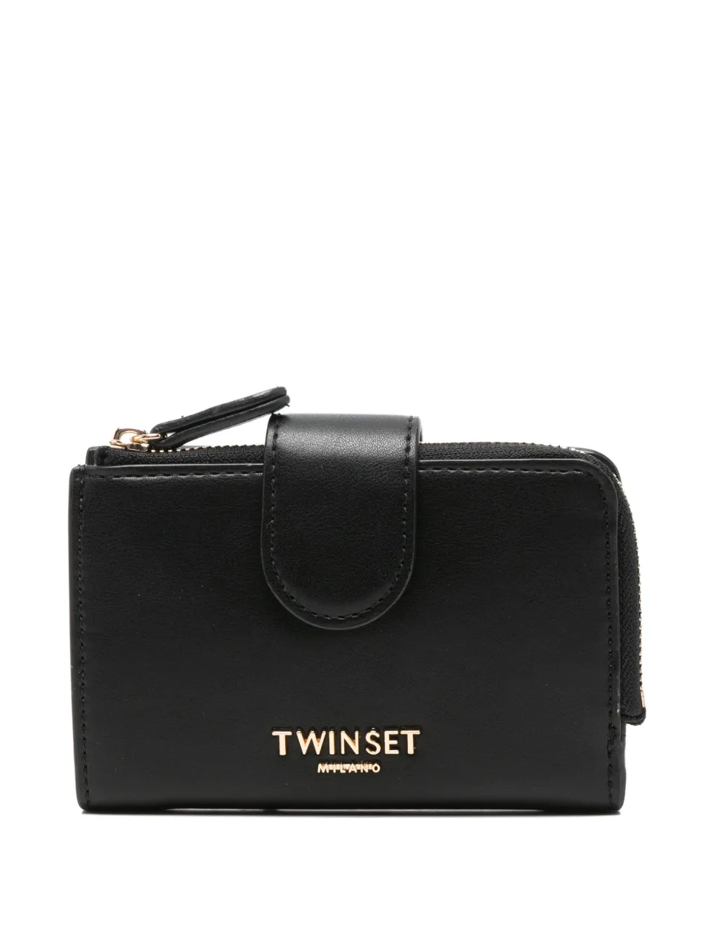 Twinset Logo-appliqué Wallet In Black