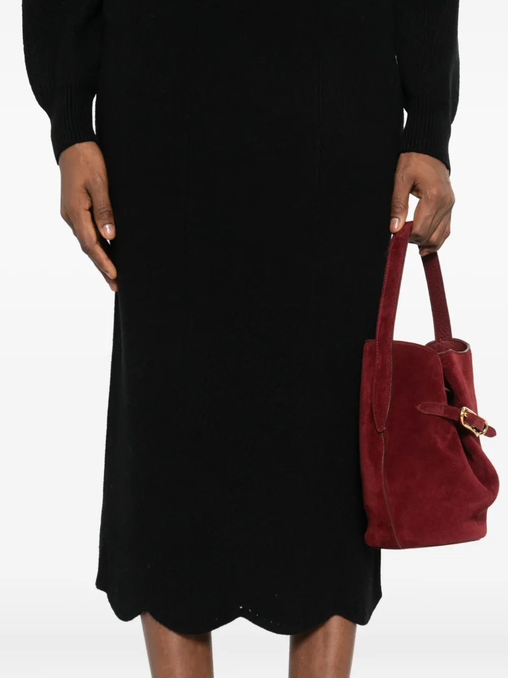 Twinset Scallop-hem Midi Skirt In Animal Print