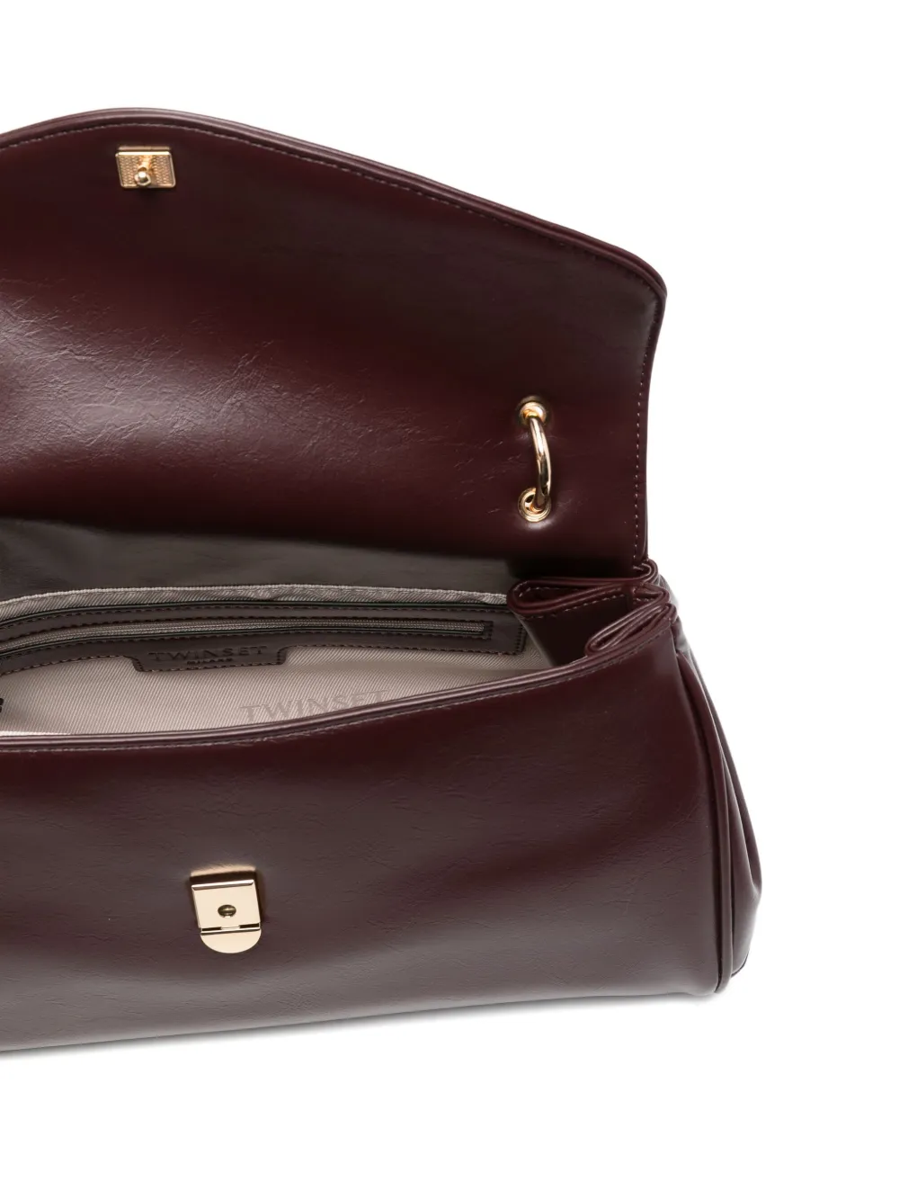 Twinset Logo-plaque Tote Bag In Gold
