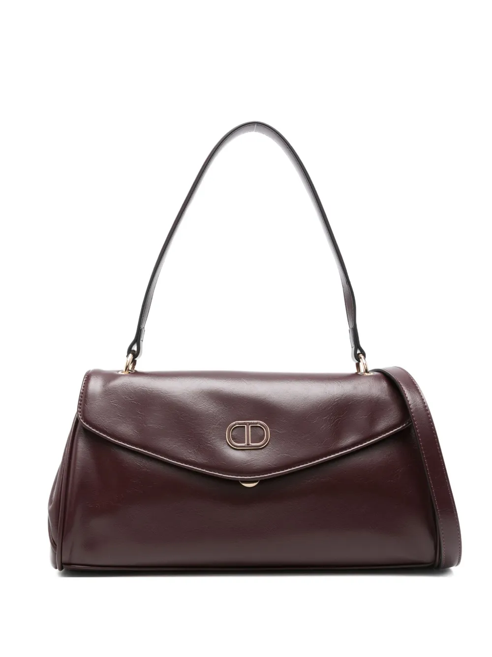Twinset Logo-plaque Tote Bag In Gold