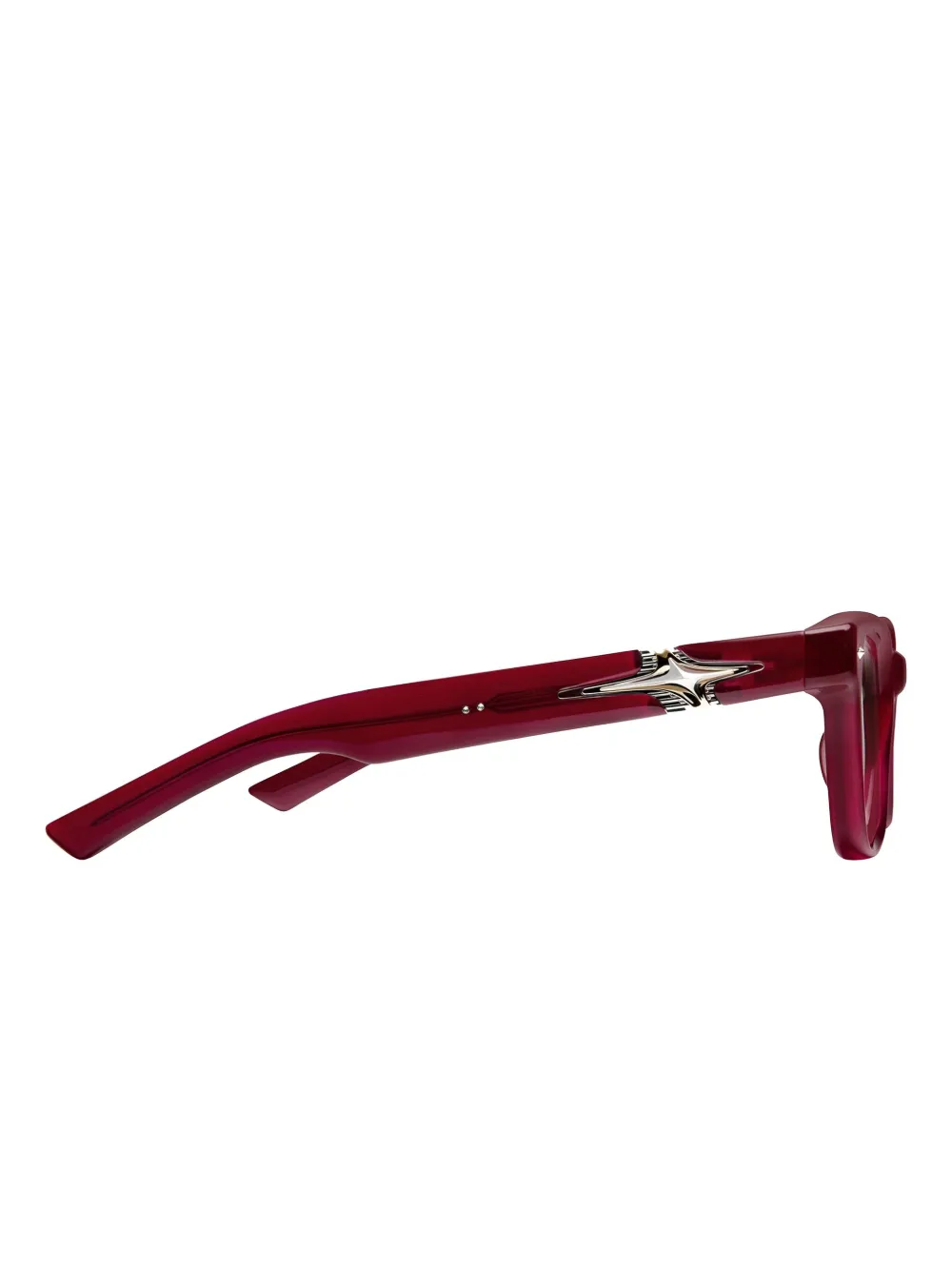 Gentle Monster Fata RC8 bril met vierkant montuur en verfraaid met sterren Rood