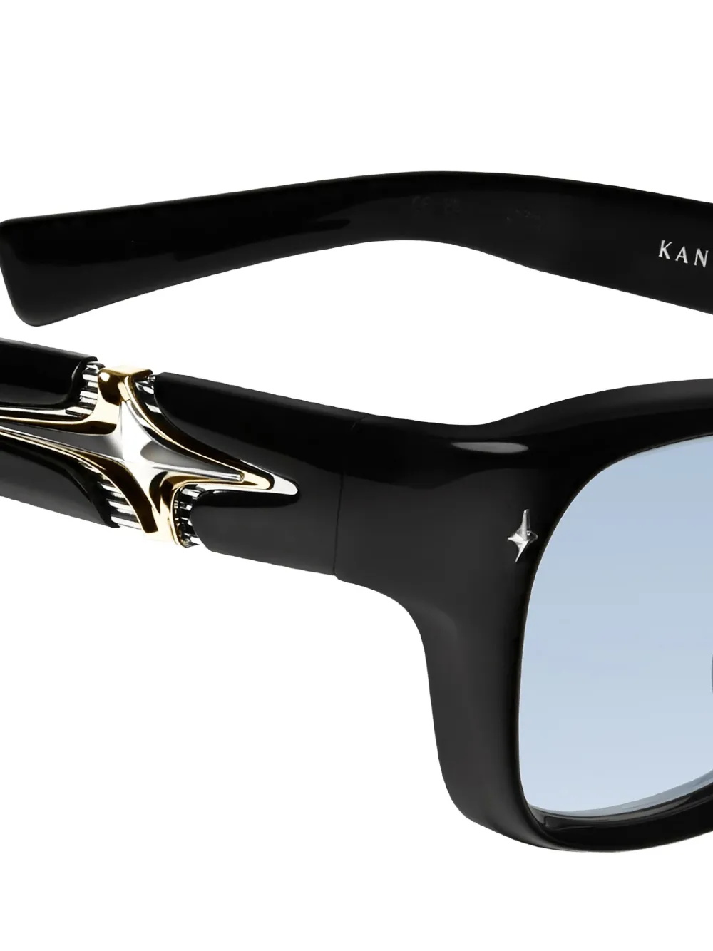 Gentle Monster Kant 01 (BL) bril met rechthoekig montuur en ster Zwart