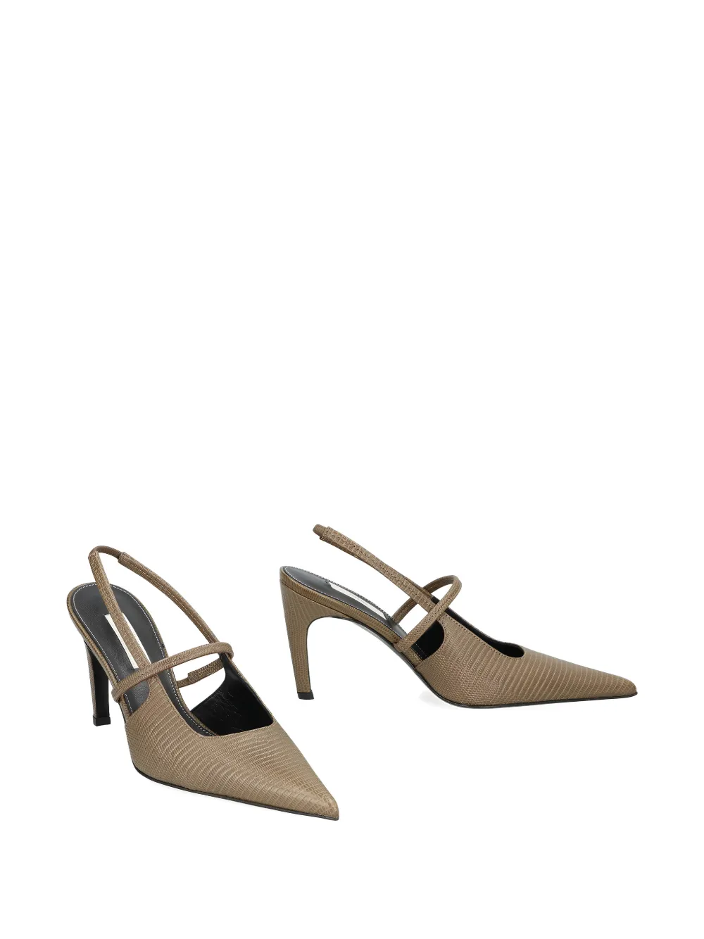 TOTEME 100 mm pumps met hagedissenhuid-effect Beige