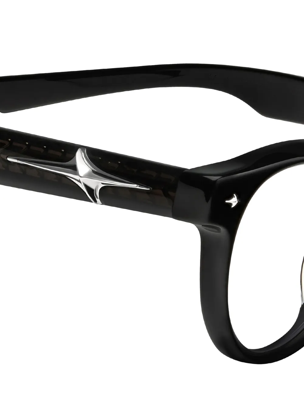 Gentle Monster Bril met acetaat rond montuur Zwart