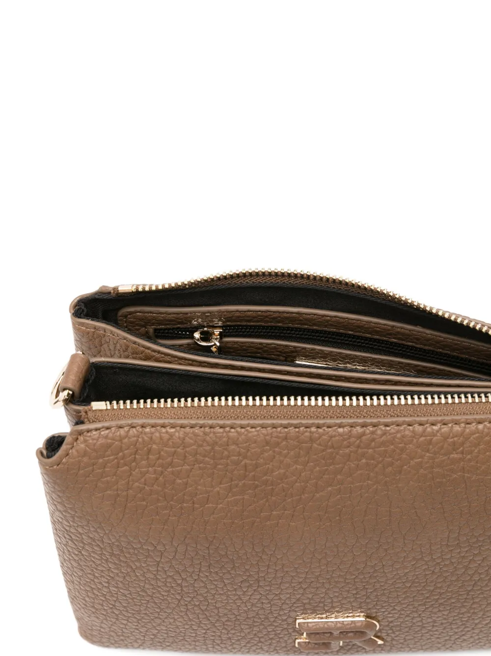 Ermanno Scervino Triple Cross Body Bag In Brown