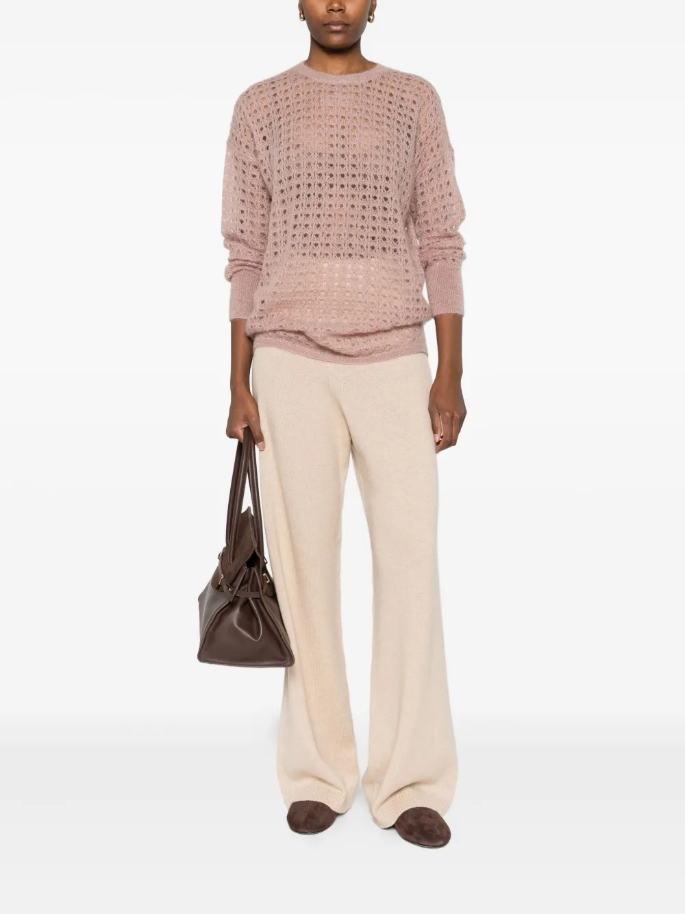 Fabiana Filippi Opengebreide trui Beige