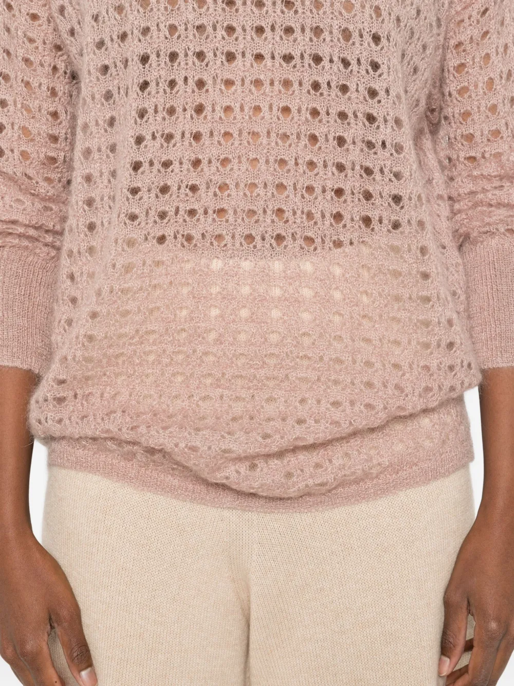 Fabiana Filippi Opengebreide trui Beige