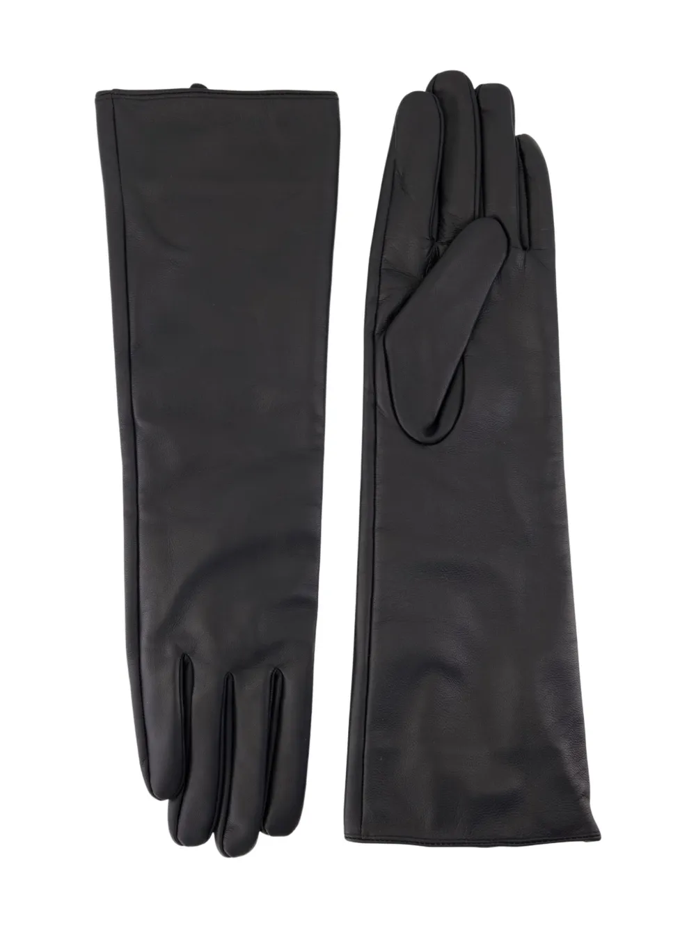 Samsoe & Samsoe Leather Gloves In Black