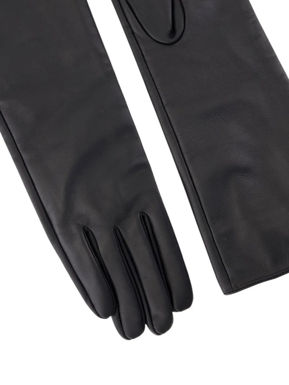 SAMSOE SAMSOE leather gloves - Zwart