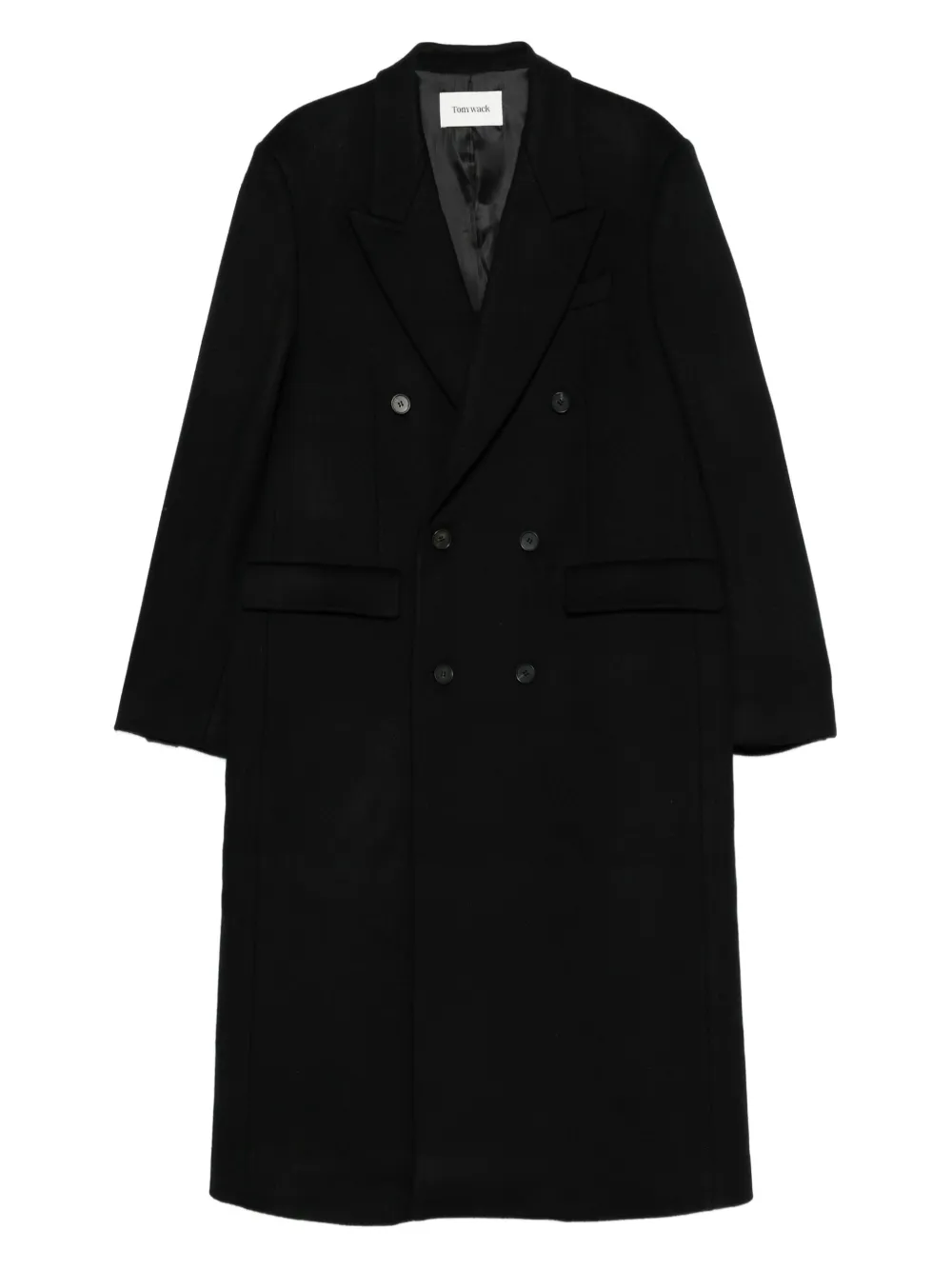 TONYWACK peak-lapels double-breasted coat | Black | Image 1