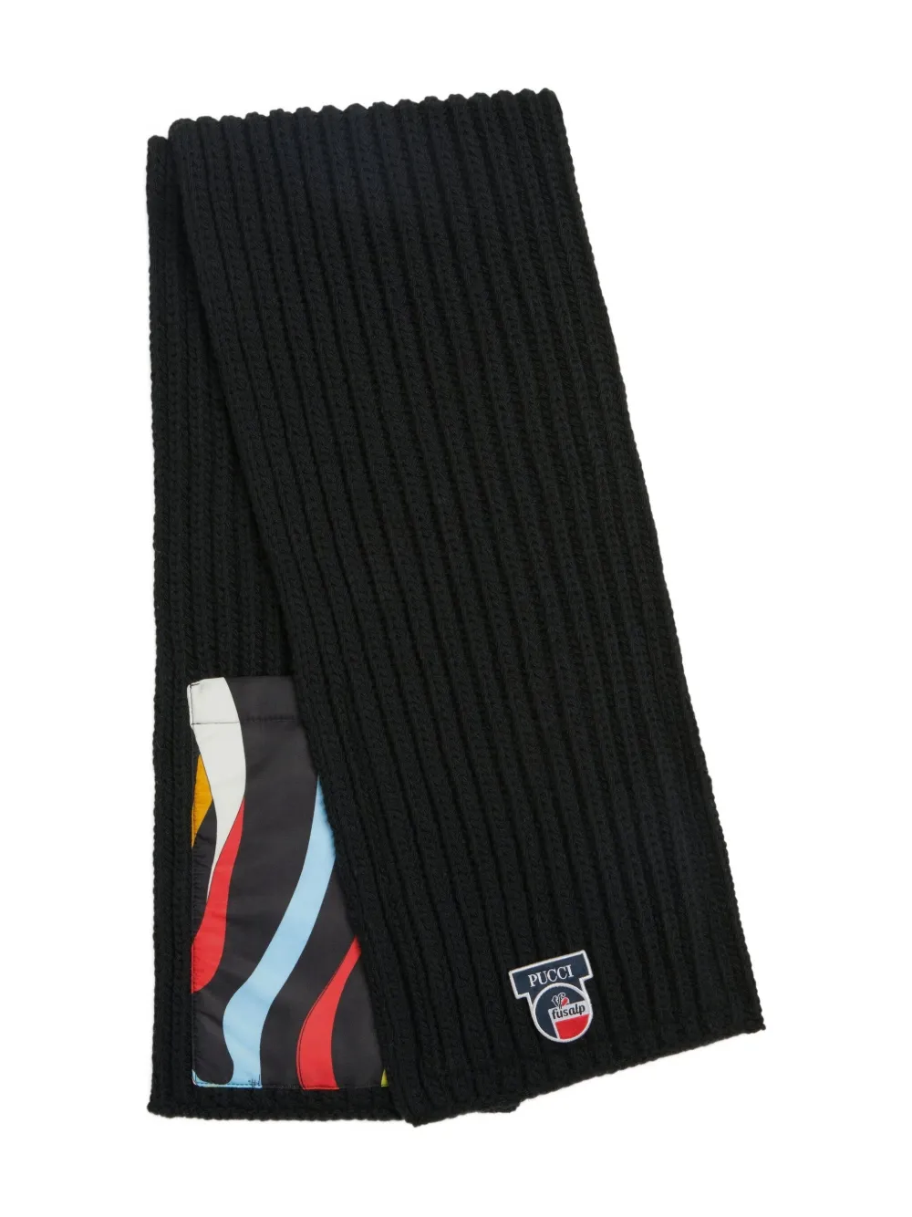 Fusalp Tania Patchwork Scarf In Black