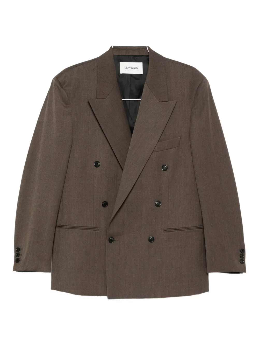 Tonywack Double-breasted Blazer In Brown