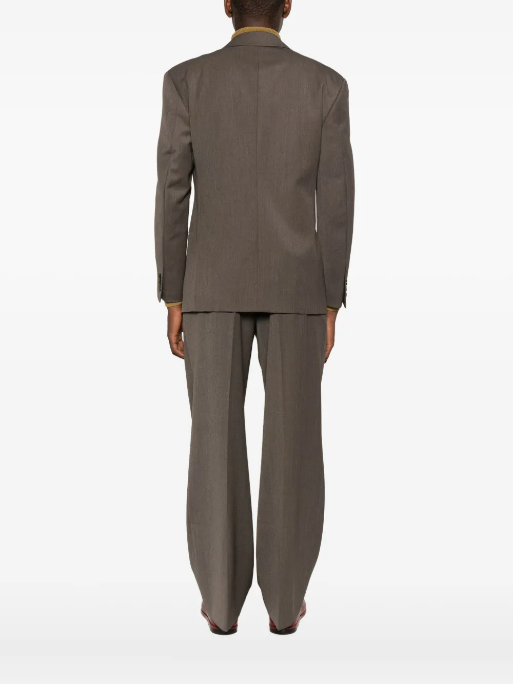 Tonywack Double-breasted Blazer In Brown