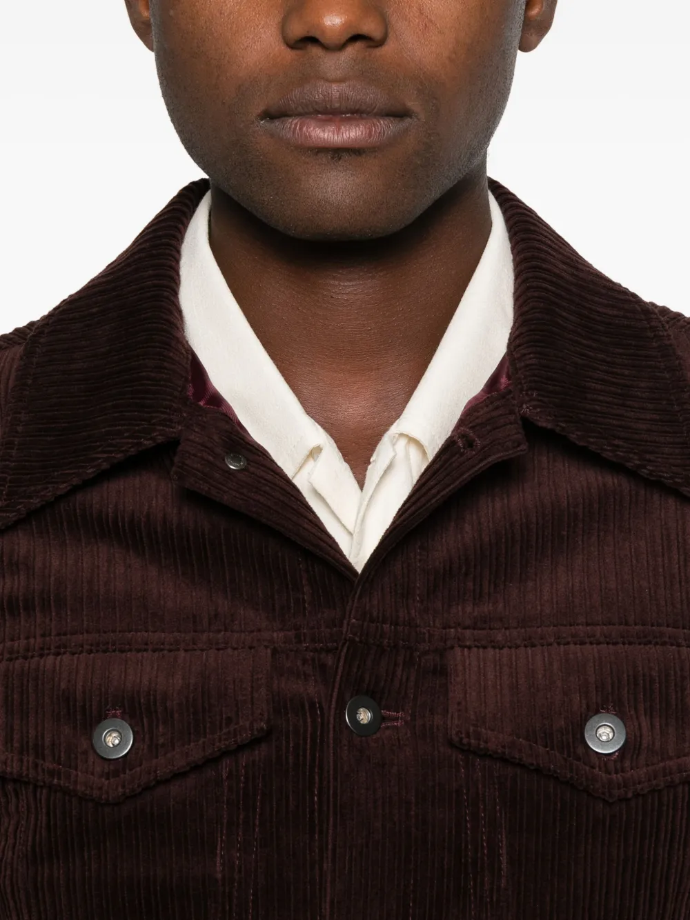 Tonywack Buttoned Corduroy Jacket In Red