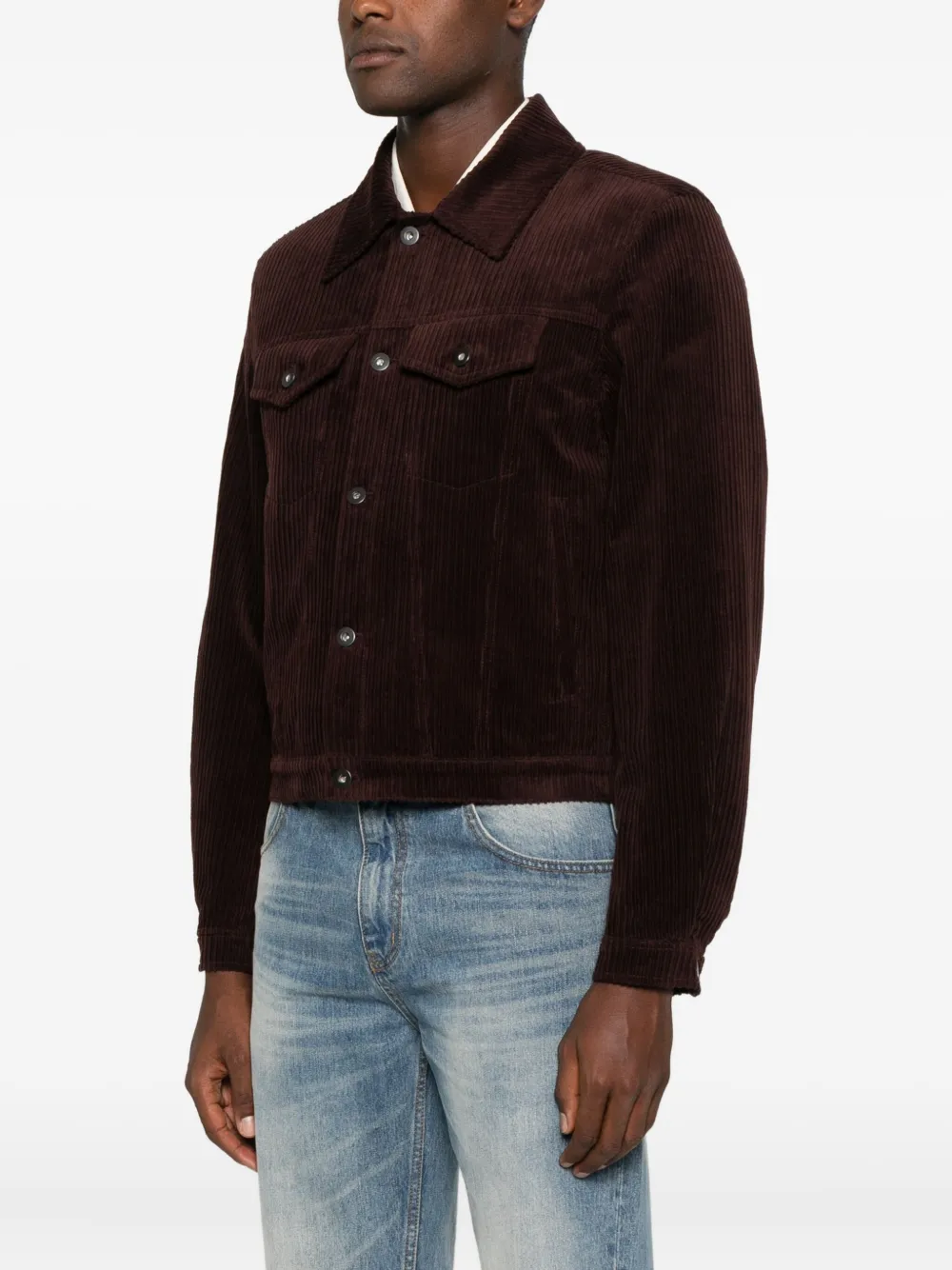 Tonywack Buttoned Corduroy Jacket In Red