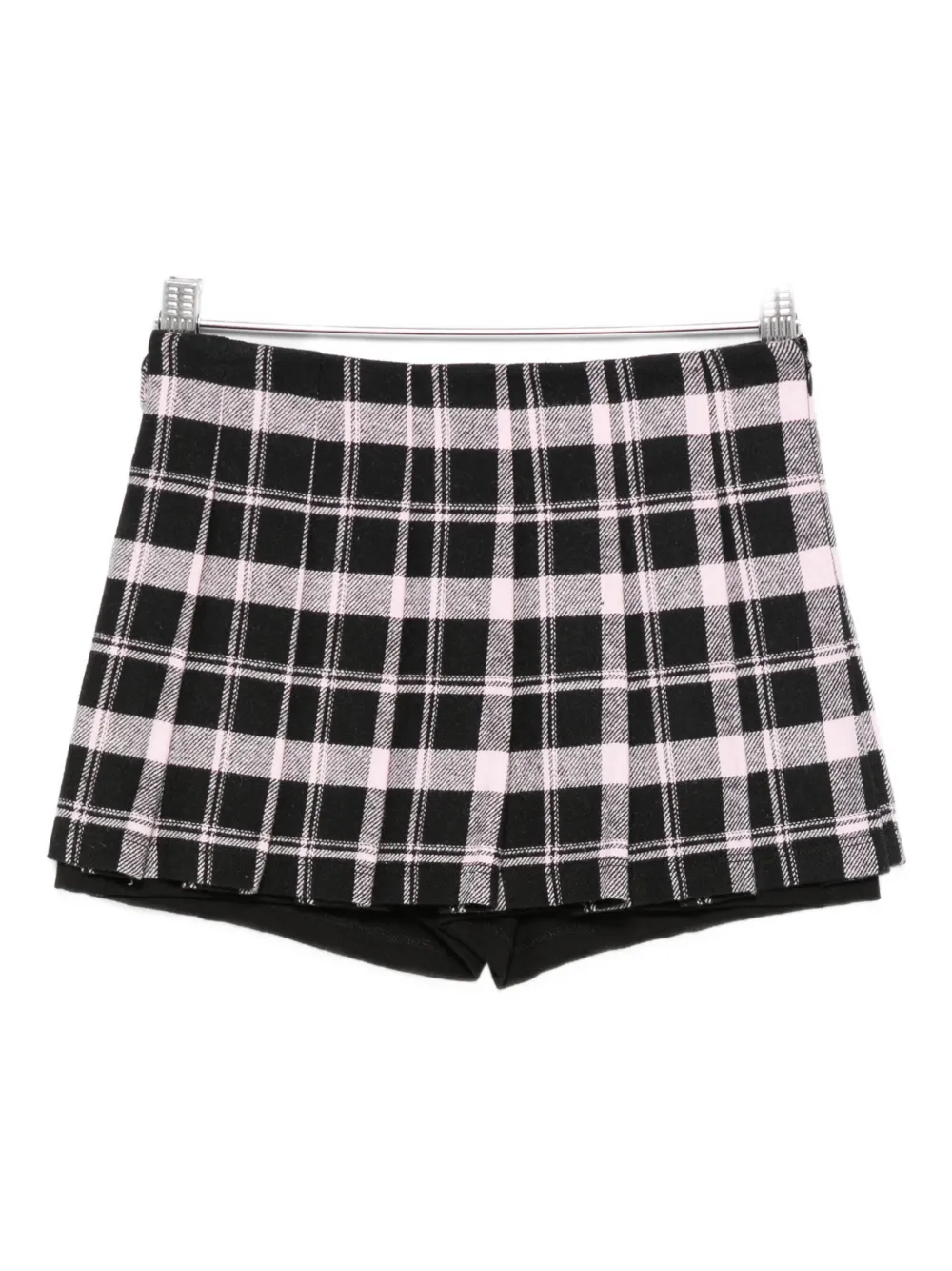 Liu •jo Check Pleated Skirt In Black