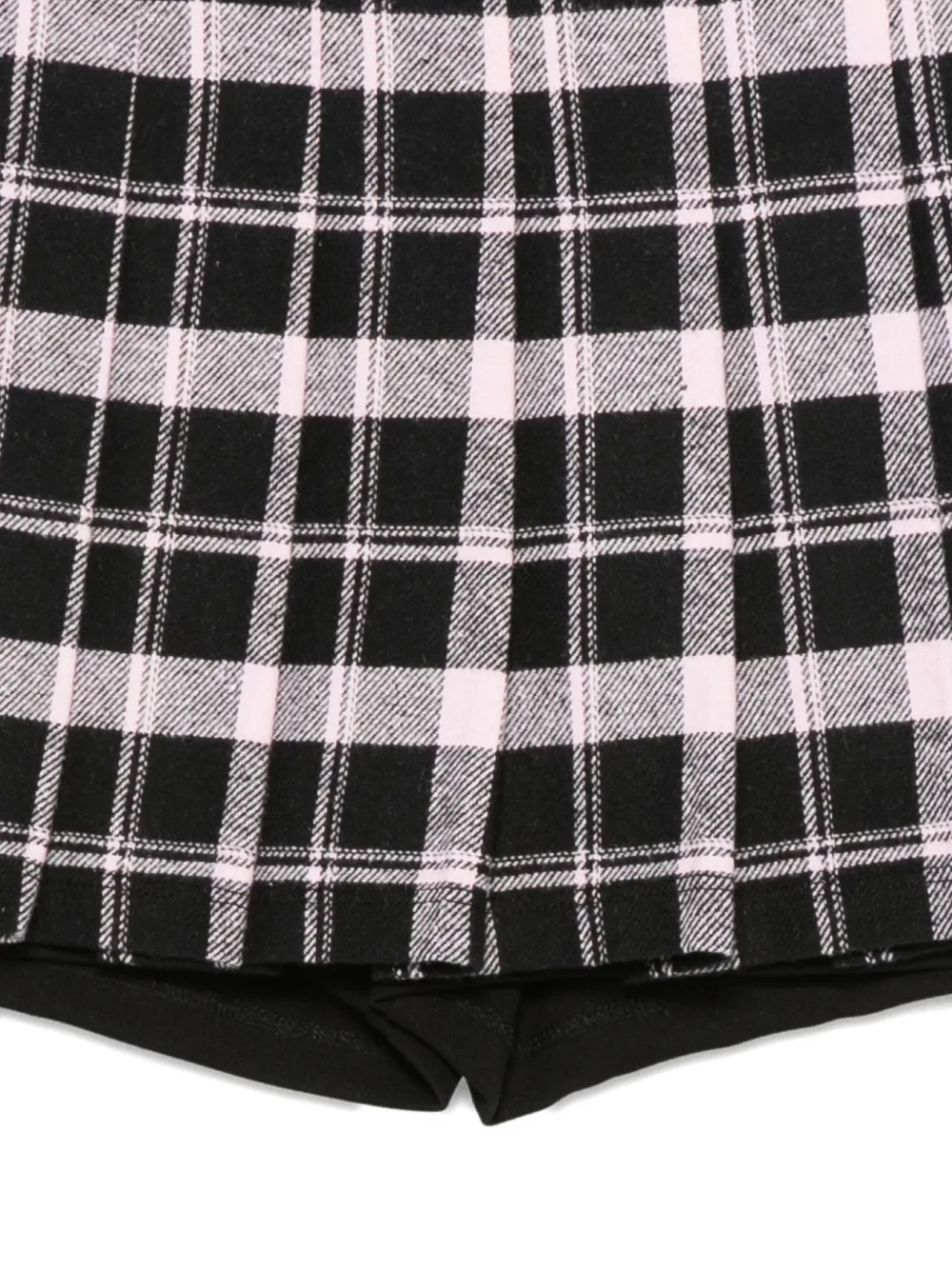 Liu •jo Check Pleated Skirt In Black