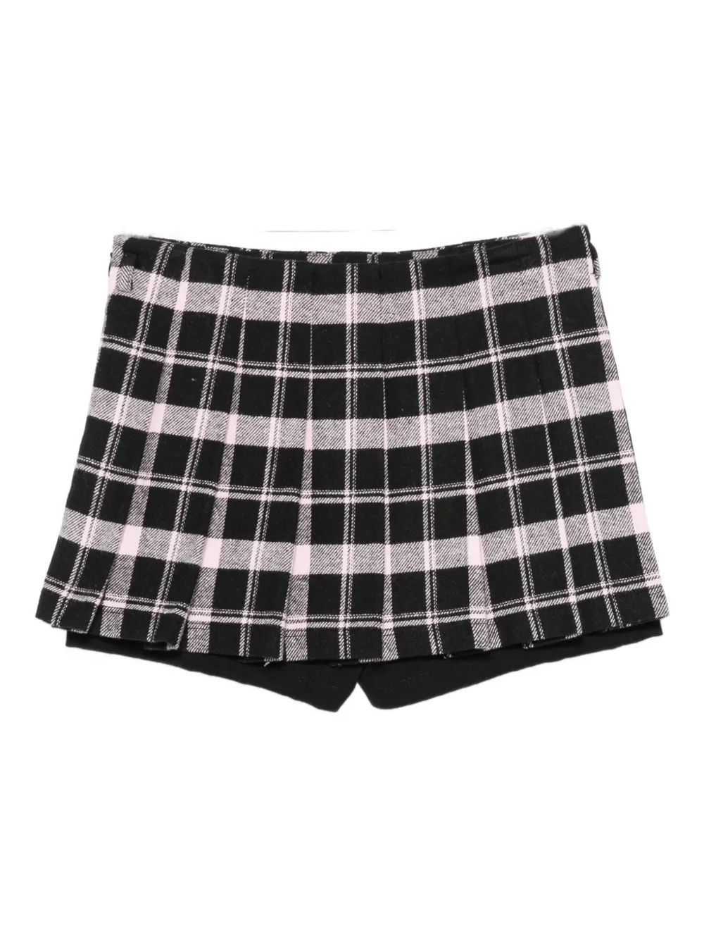 Liu •jo Check Pleated Skirt In Black