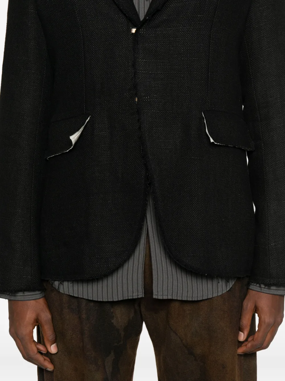 K'ang Single-breasted Blazer In Black