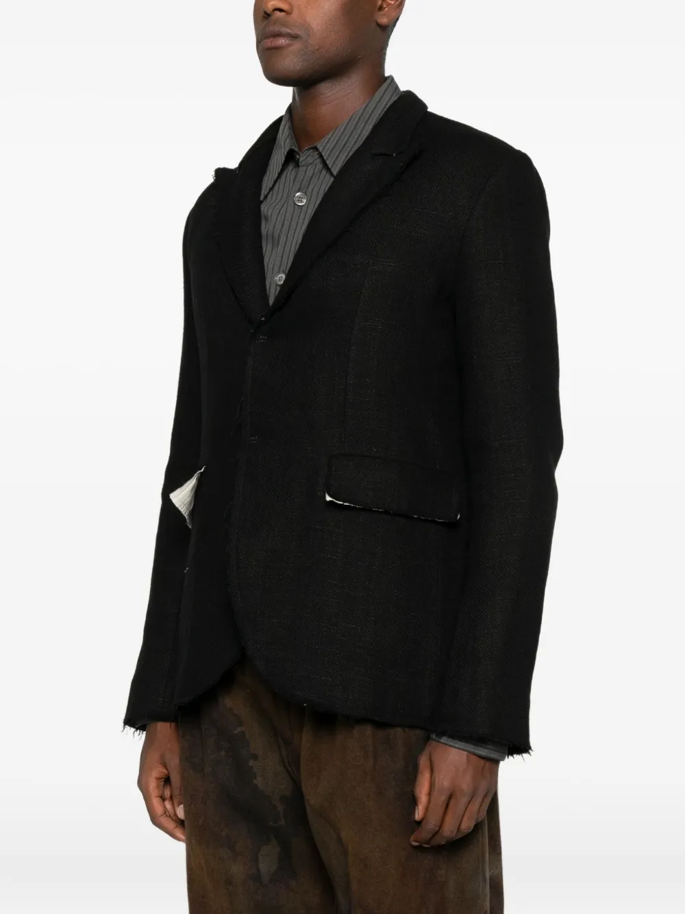K'ang Single-breasted Blazer In Black