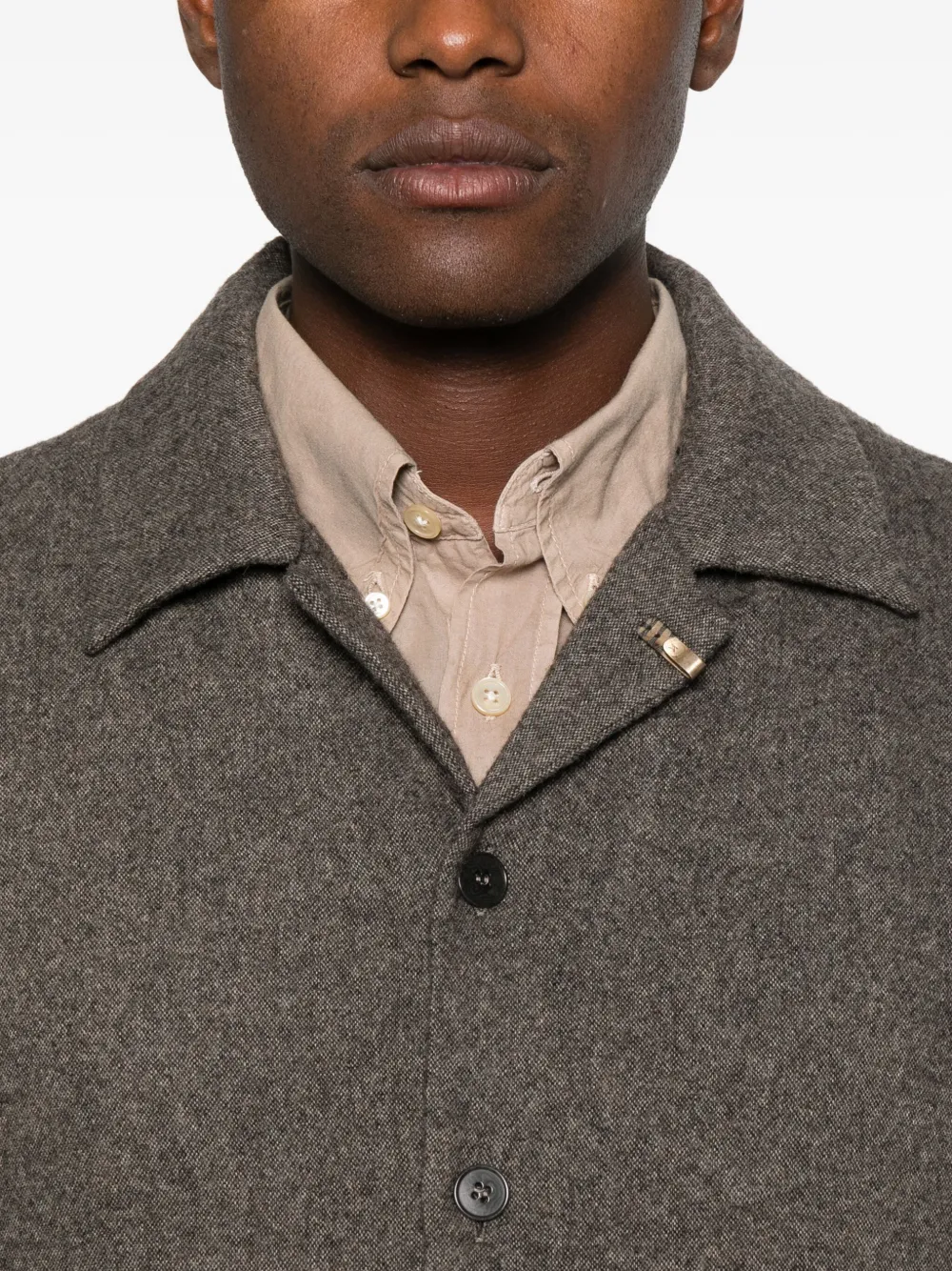 K'ang Button-up Coat In Gray
