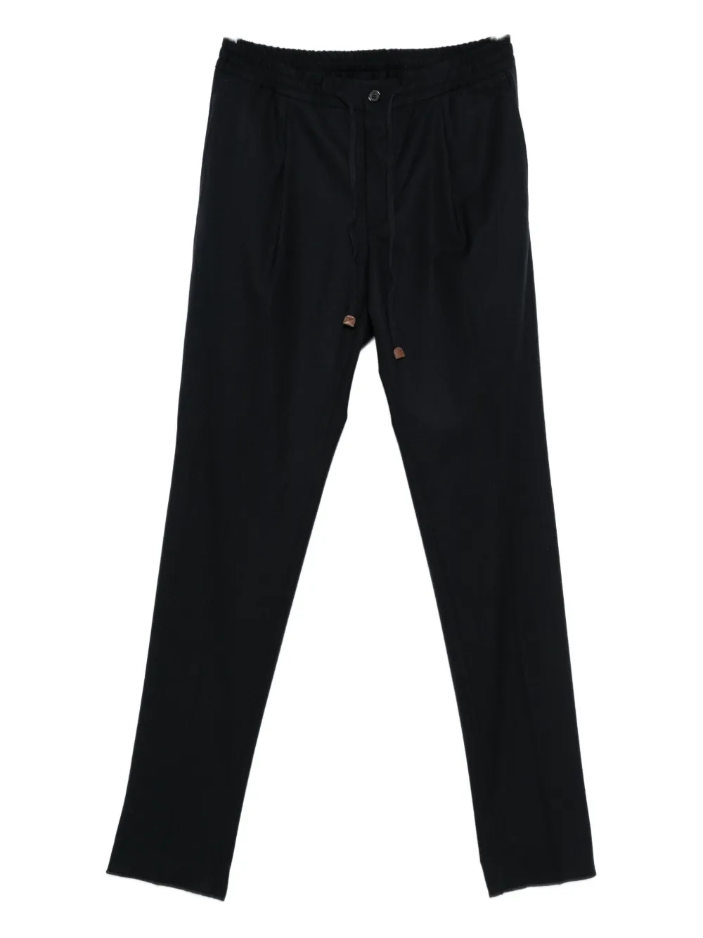 Incotex drawstring straight-leg trousers | Black | Image 1