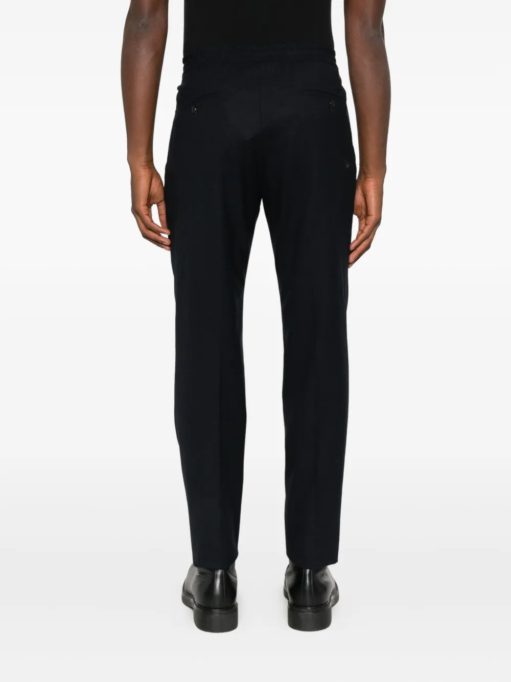 Incotex Drawstring Straight-leg Trousers In Black