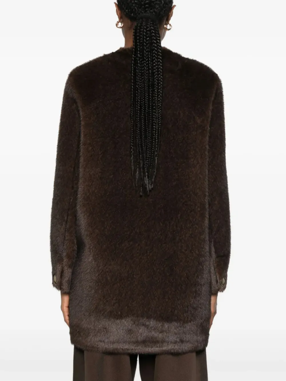 Glox Faux-fur Jacket In Brown