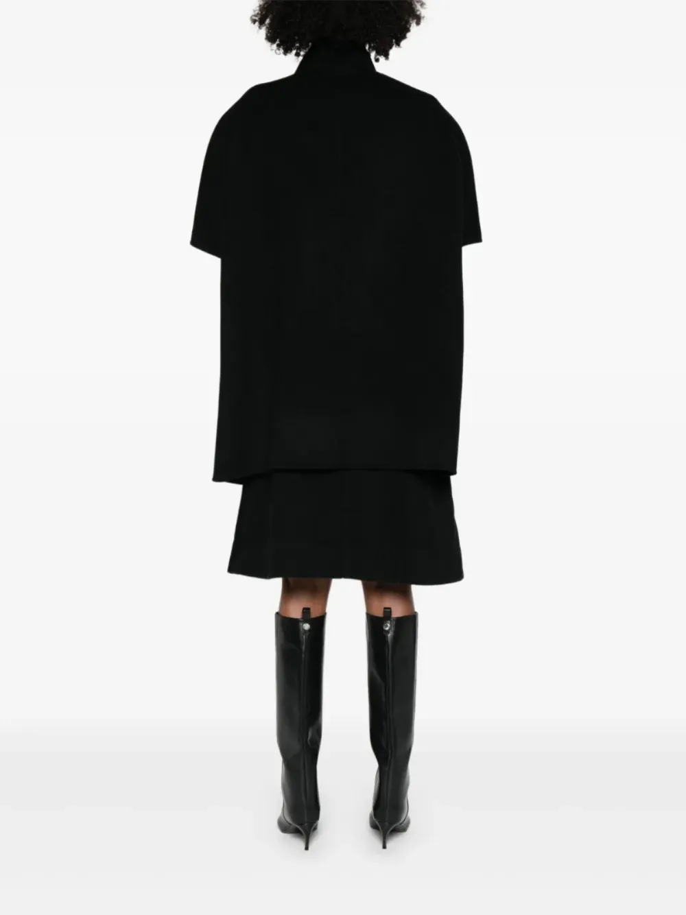 Glox Double-breasted Coat In Black