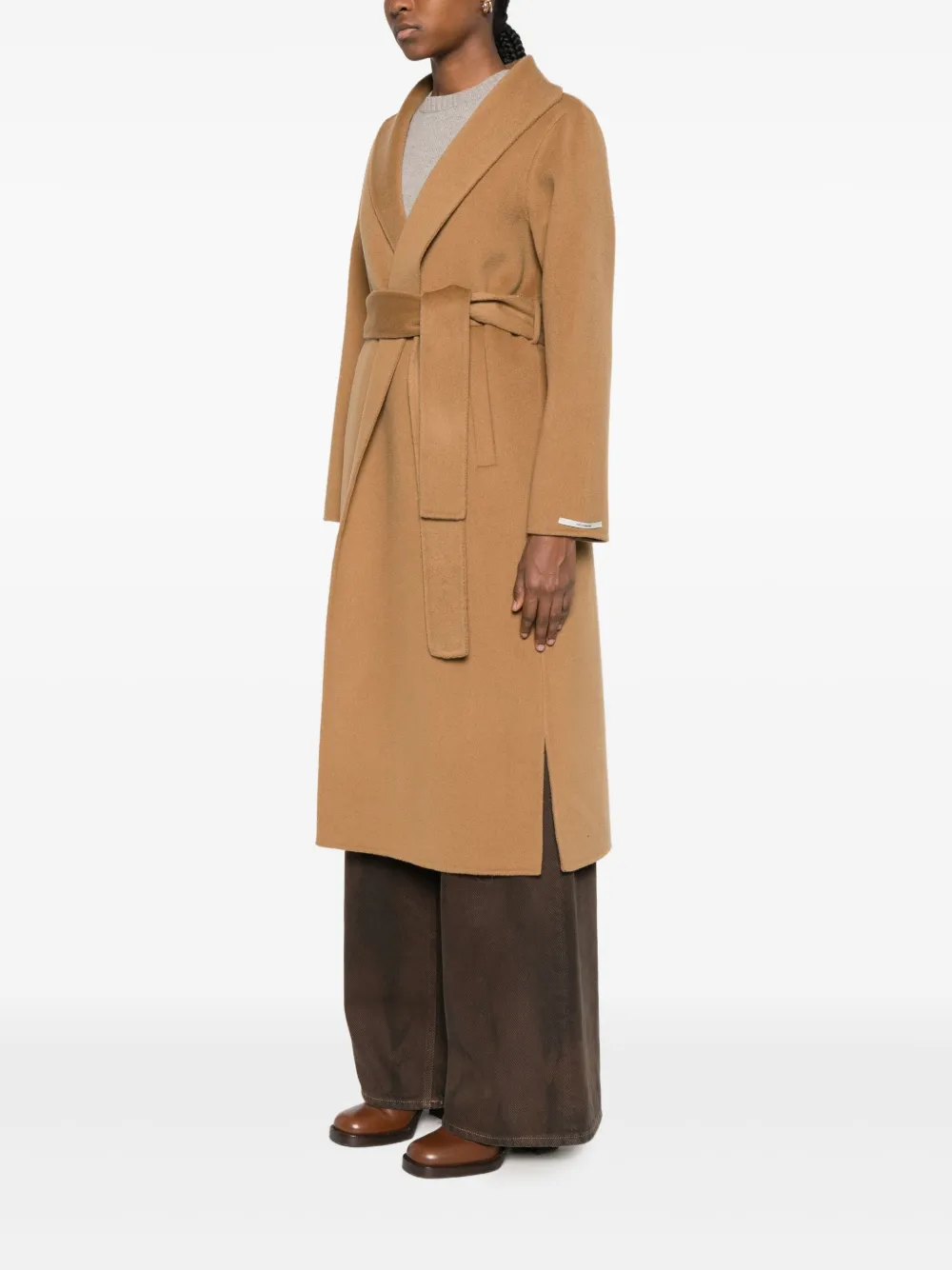  Glox Belted Coat - Brown 