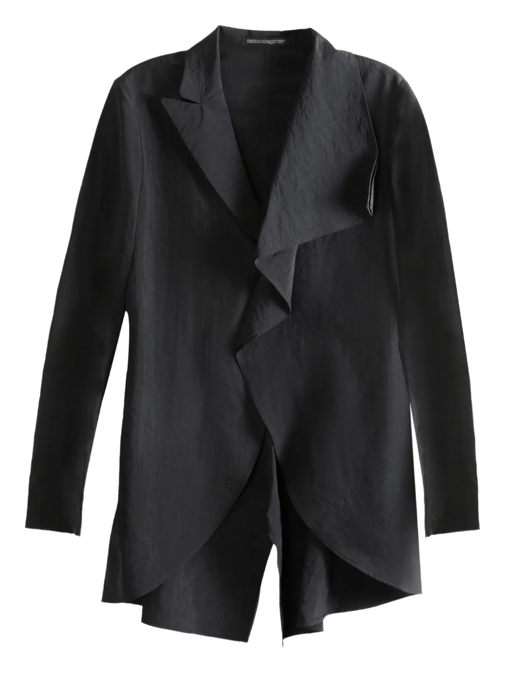 Yohji Yamamoto ruffled-detail jacket | Black | Image 1