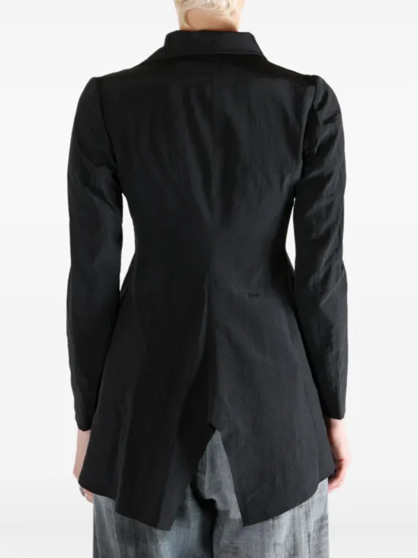 Yohji Yamamoto ruffled-detail Jacket | Black | FARFETCH RO