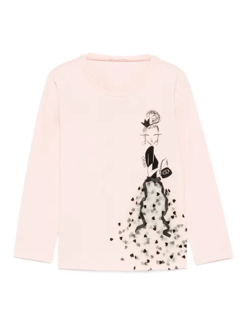 Liu Jo Kids playera manga larga con estampado gráfico