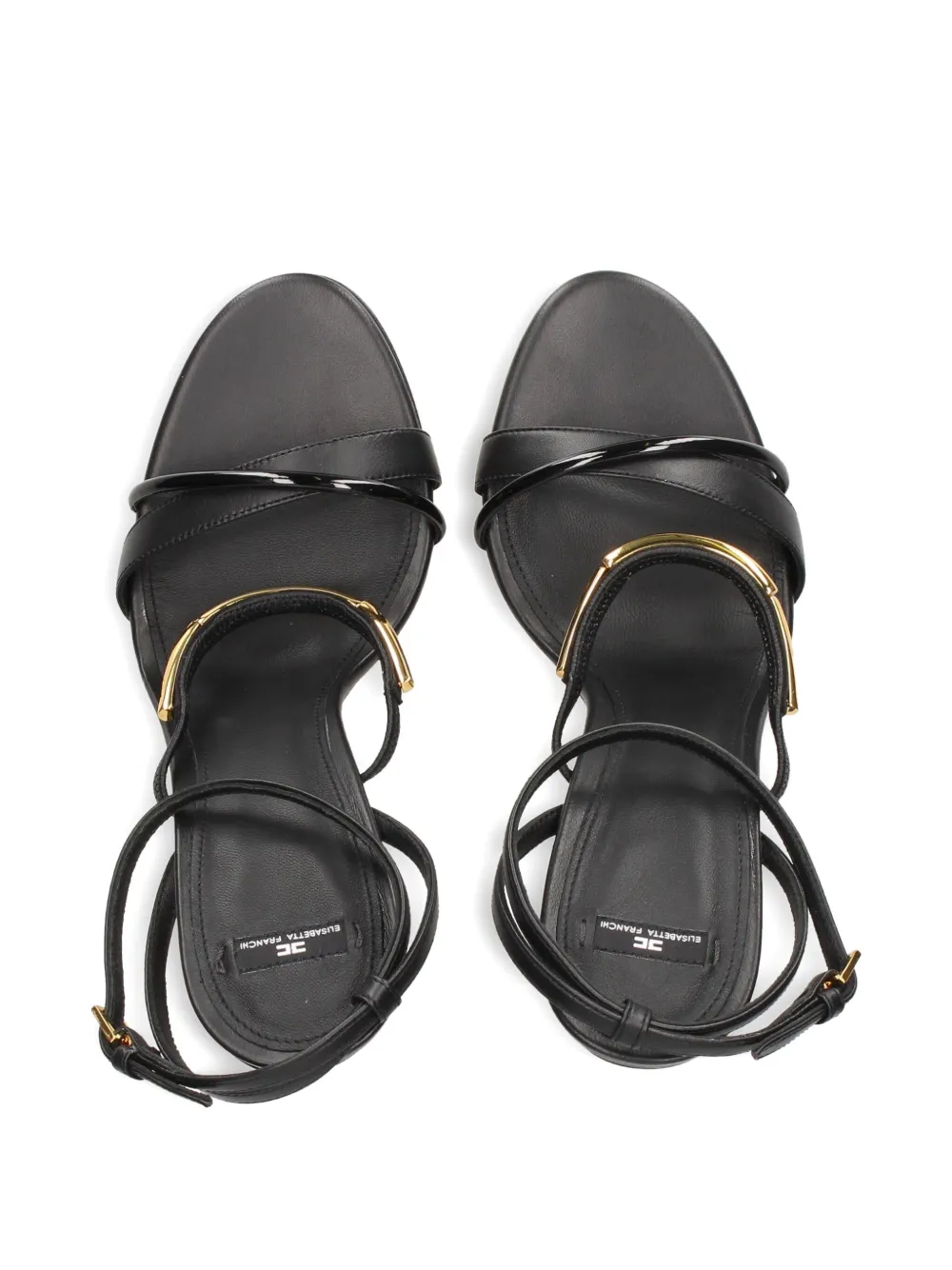 Elisabetta Franchi Sandalen met gespbandje en hak Zwart