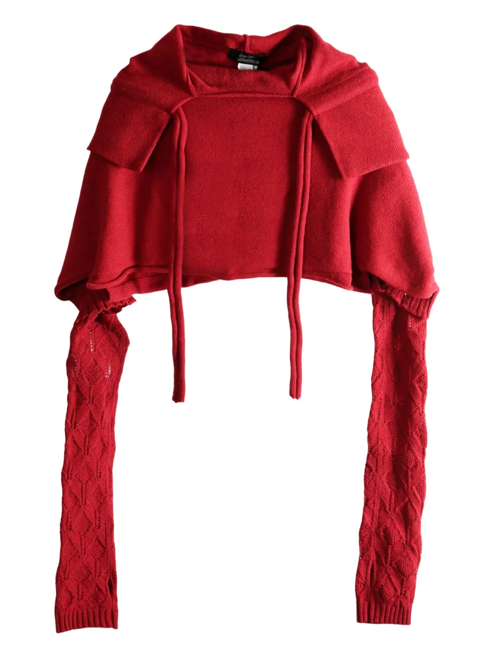 Yohji Yamamoto Cropped Hoodie In Red