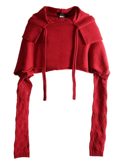 Yohji Yamamoto top con cuello redondo