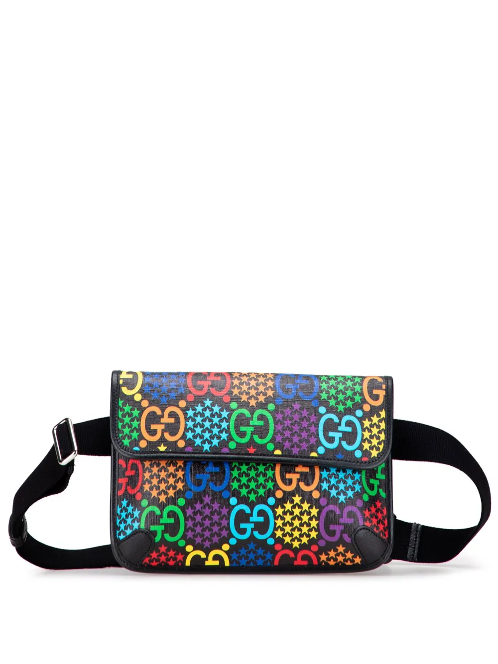 Gucci Pre-Owned 2016-2025 GGスプリーム サイケデリック ベルトバッグ - ブラック Gucci Pre-Owned 2016-2025 GGスプリーム サイケデリック ベルトバッグ - ブラック